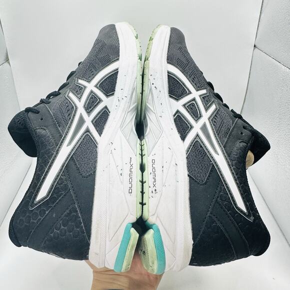 Asics GT-1000 6 VI Black Atlantis Green Womens 10 Running Shoes Trainers T7A9N - Picture 6 of 8